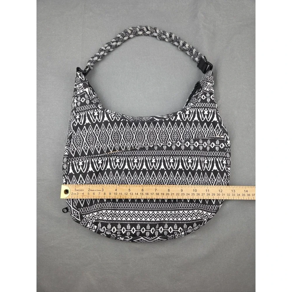 Women's Kavu Boom‎ Bag Black Geometric Braided Handle